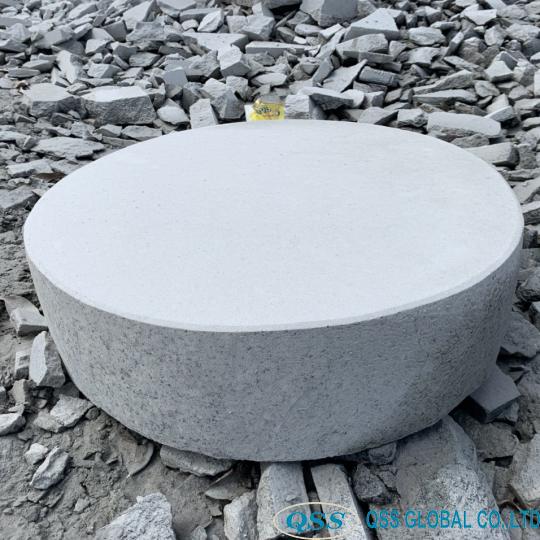 White Grey Circle Stone